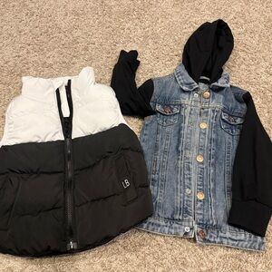 Little Bipsy Black and White Puffer Vest